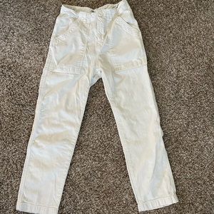 white cargo style pants